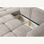 Fumo Komfortowa sofa narożna pikowana Tkanina Onega 14